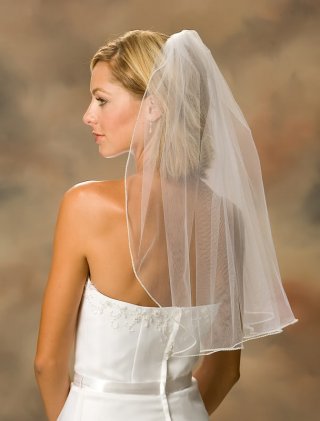 One Layer Elbow Length Simple Elegant Wedding Veil (ZV1405)