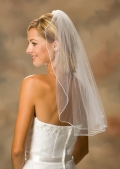 One Layer Elbow Length Simple Elegant Wedding Veil (ZV1406)