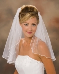 One Layer Shoulder Length Elegant Wedding Veil (ZV1206)