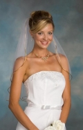 One Layer Elbow Length Simple Elegant Wedding Veil (ZV1407)
