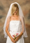 One Layer Fingertip Length Simple Elegant Wedding Veil (ZV1808)