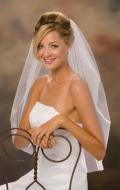 One Layer Waist Length Simple Elegant Wedding Veil (ZV1604)