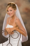 One Layer Waist Length Simple Elegant Wedding Veil (ZV1603)