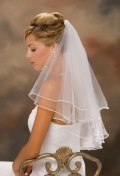 Two Layer Elbow Length Simple Elegant Wedding Veil (ZV1507)