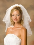 Two Layer Shoulder Length Simple Elegant Wedding Veil (ZV1304)