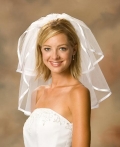 Two Layer Shoulder Length Simple Elegant Wedding Veil (ZV1305)