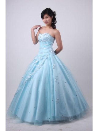 Sweetheart Neckline Beaded Crystal Satin Ball Wedding Dresses