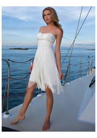 Short Beach Informal Summer Designer Destination Wedding Dress