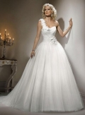 Floral Tulle Ball gown Destination Wedding Dress
