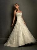 Strapless Lace Empire Formal Wedding Gown