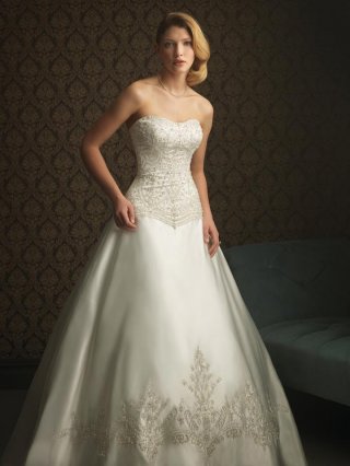 Ivory Beaded Embroidery Ball Gown Unique Wedding Dress