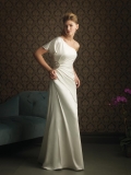 Ivory Strapless Simple Unique Wedding Dress With Sleeves