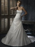 Light Gold Sweetheart Neckline A-line Formal Wedding Dress
