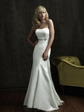 Strapless Crystal brooch Column/Sheath Wedding Dress