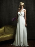 Elegant One shoulder Sweetheart Neckline Chiffon Wedding Dress