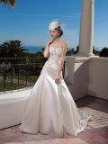 Champagne Wedding Gowns Lace Satin Sweetheart