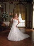 Elegant Wedding Gowns A-line Lace Tulle Strapless