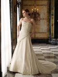 Champegne Strapless Beaded Lace A-line/Princess Wedding Dress