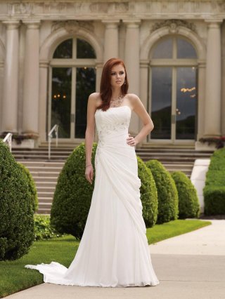 Strapless Lace Appliqu