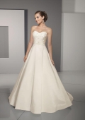 Ivory Beaded Lace Taffeta A-line/Princess Simple Wedding Gown