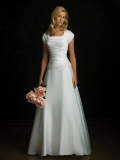 Strapless Beaded Princess Modest Wedding Dress With Sleeves