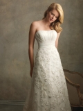 Ivory Embroidered Floral Designer Vintage Wedding Dresses