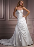 Elegant Sweetheart Neckline Beading A line Wedding Gown