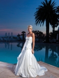 A-line Wedding Gown Flower Charmeuse Strapless Sweetheart
