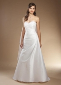 Ivory Sweetheart Beaded Lace Taffeta A-line/Princess Bridal Dress