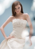 Strapless Beaded Taffeta A-line/Princess Designer Wedding Dress