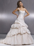 Embellished lace Beaded Taffeta A-line/Princess Wedding Dress