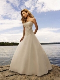 Ball Gown Strapless Satin Wedding Dress