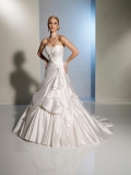 Gorgeous Wedding Dress Beading Taffeta Strapless Ball Gown