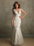 Sexy Full Beaded Column/Sheath Vintage Wedding Dresses