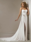 Sexy Sweetheart Neckline Beaded Chiffon Wedding Dress