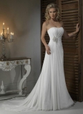 Ivory Scoop Empire Waist Chiffon Simple Wedding Dress