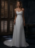 Empire Waist Baby-doll silhouette Chiffon Wedding Dress