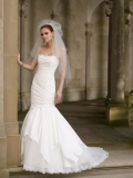 Elegant Taffeta Lace Mermaid/Trumpet Wedding Dress