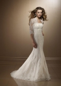 Straps Chiffon Lace Mermaid Wedding Dress