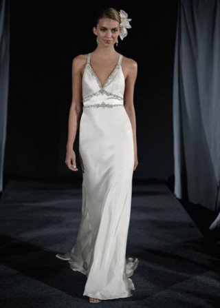Straps Pearl and crystal Embroidered Mermaid /Trumpet Bridal Dress