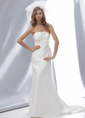 Ivory Strapless Sash Taffeta Mermaid /Trumpet Bridal Dress