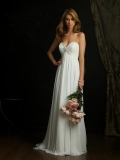 Strapless Baby-doll Chiffon Sheath Designer Wedding Dress