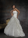Strapless Embroidered Ball Gown Vintage Wedding Dresses