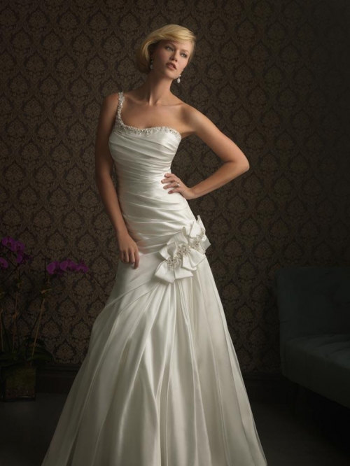 Ivory Ruffles Floral Formal Unique Designer Wedding Dresses