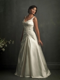 Ivory Lace Unique A line Silhouette Plus Size Wedding Dress