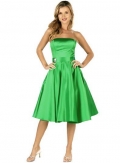 Stunning emerald green Tea length bridesmaid dress
