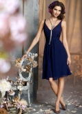 V-neck Knee length Chiffon Natural Waist A-line Bridesmaid Dress