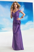 Lavender Bridesmaid Dress Off The Shoulder Taffeta Full length