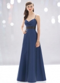 V-Neck Sleeveless Full-length Taffeta Bridesmaid Dress