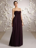 Spaghetti straps Full length Chiffon Formal Bridesmaid Dress